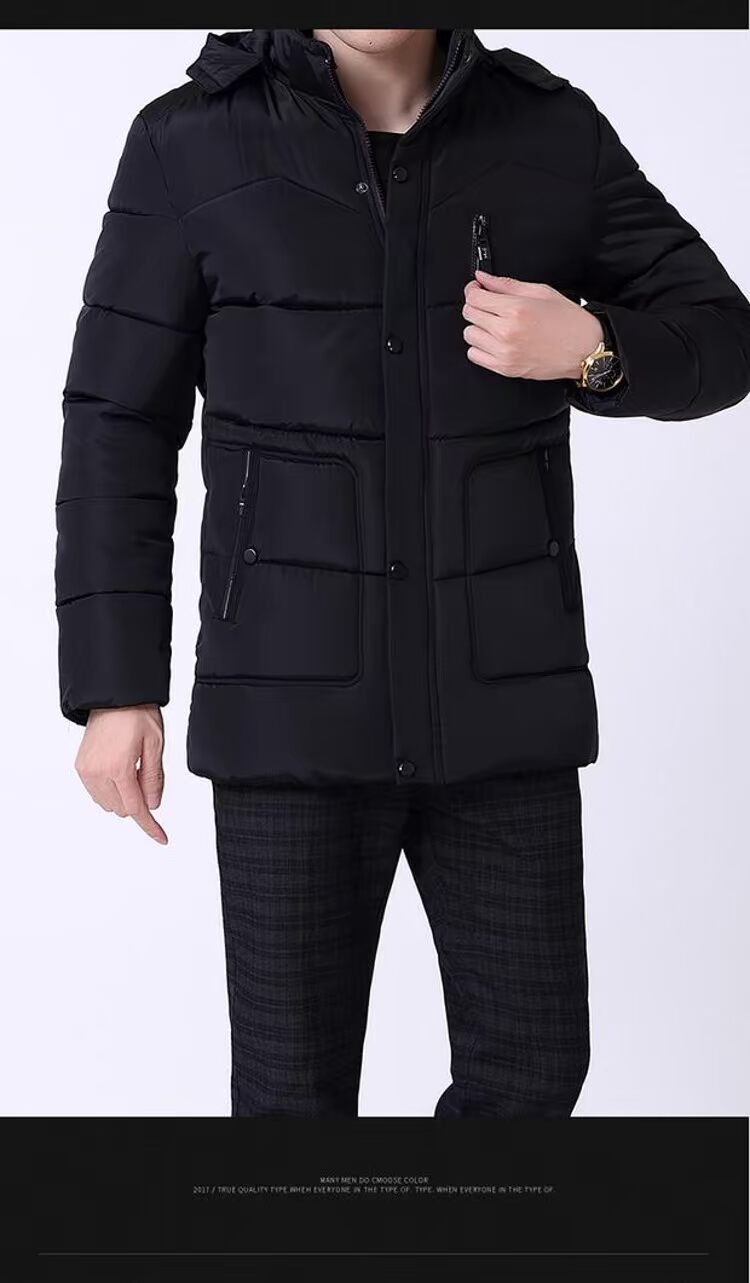 Áo khoác nam mùa đông của MWCQ cộng với áo khoác nhung dày cho nam mùa đông 40 chiếc áo khoác cotton nam trung niên 50 tuổi - Quần áo độn bông thể thao áo khoác lông vũ nike chính hãng