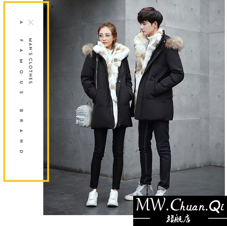 MWCQm102d đôi áo khoác nam dáng dài cộng với quần áo nhung dày ấm áp mùa đông 2019 mới màu rắn - Thể thao xuống áo khoác áo phao lông vũ nam adidas