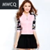 MWCQ2015 mùa thu Hàn Quốc lụa nữ phù hợp với thể thao in sọc thể thao nữ váy giản dị váy tennis túi - Trang phục thể thao bộ thể thao nữ Trang phục thể thao