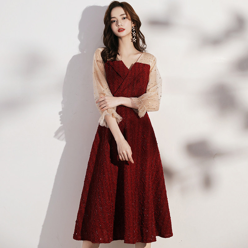 Toast Bride 2021 New style can wear wedding dress female small man engagement dress back clothes