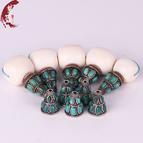 Природная руда, бирюзовый аксессуар, инкрустация камня, комплект, аксессуары, серебро 952 пробы, тройник