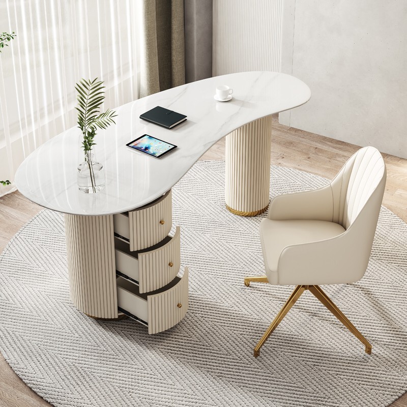 Medical Beauty Consultation Desk Reception and Negotiation Table Beauty Salon Office Desk Home Use Modern Minimalist Trendy Light Luxury Slate Desk