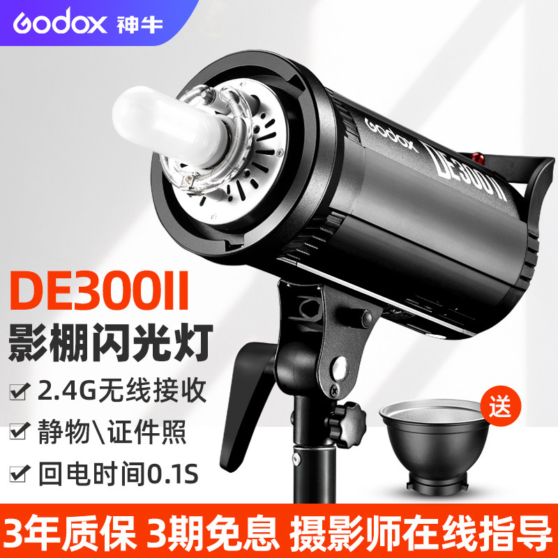 Shenniu DE300WII second-generation upgrade flash photography light still life portrait photo fill light studio light studio photo studio clothing photo lighting light certificate photo photo studio flash