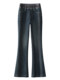 Dark blue bootcut jeans for women autumn 2025 new autumn retro horseshoe pants high waist slim flared pants