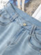Light-colored bootcut jeans for women summer 2025 new summer high-waisted slim fit petite nine-quarter pants flared pants