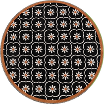 Glue-free round carpet French step by step flowery bedroom living room light luxury high-end cloakroom bedside blanket Qingshan Meisu