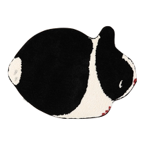 Qingshan Meisu) Year of the Rabbit limited floor mat bathroom water-absorbent non-slip entrance door cute girly heart childrens room machine washable