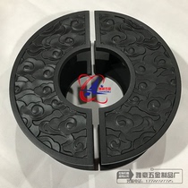 Hollow Chinese antique antique glass door handle wooden door bronze semicircular shaped large door handle European stainless steel handle