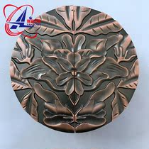 Chinese antique semi-circle auspicious cloud wooden door handle glass door handle European round bronze large door handle Black