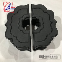 Chinese antique semi-circle auspicious cloud wooden door handle glass door European round bronze large door handle armrest