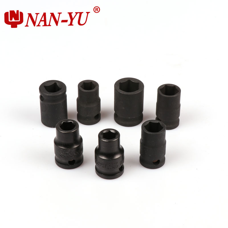 Dongliang Nanyu 3 8 pneumatic sleeve 10MM square hole pneumatic wrench hexagonal sleeve head Pneumatic black short fly casing head