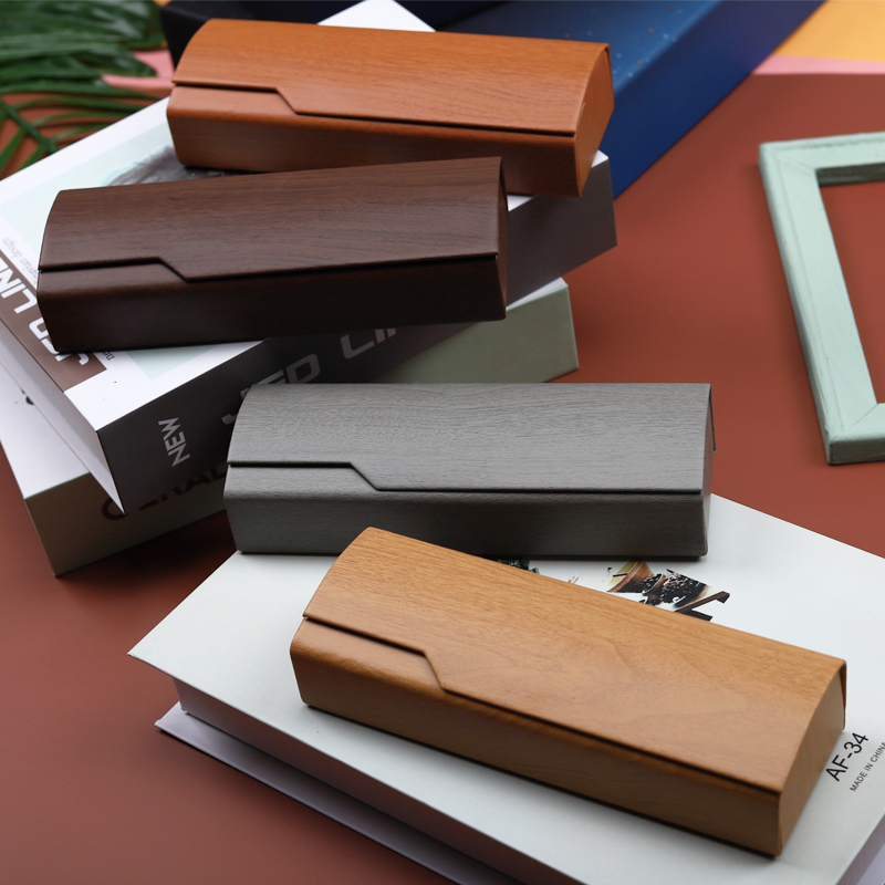 Glasses Case ins Girly Wood Grain Portable Artistic Retro Simple and Elegant Unisex Student Japanese Style Wooden Eyeglass Case Glasses Case ins Girly Wood Grain Portable Artistic Retro Simple and Elegant Unisex Student Japanese Style Wooden Eyeglass Case