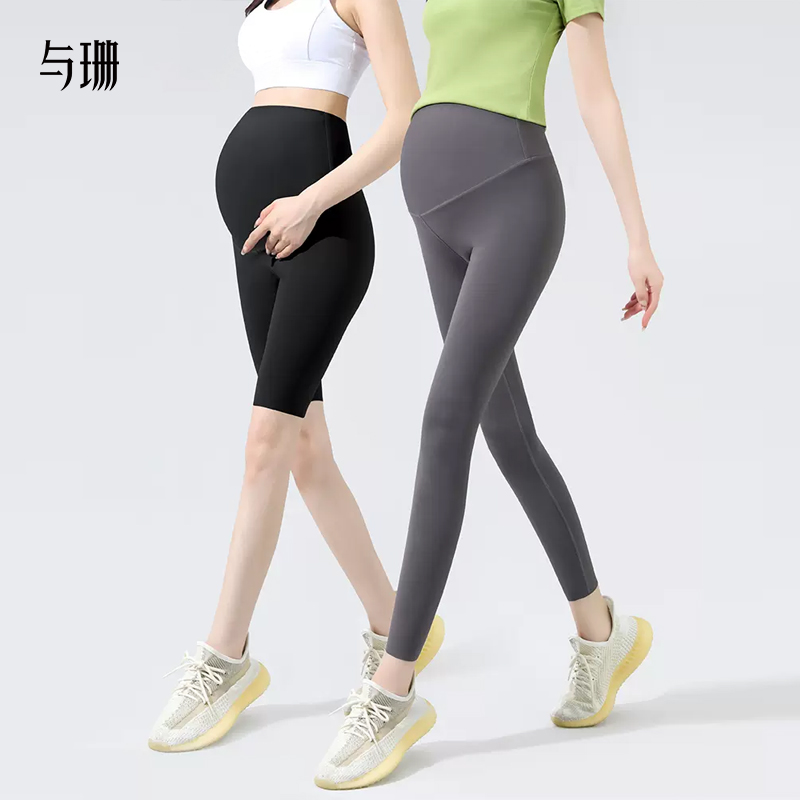 With Shan Pregnant Woman Pants Summer Thin shark pants 50% riding shorts safety pants Barbie yoga pants with bottom pants-Taobao