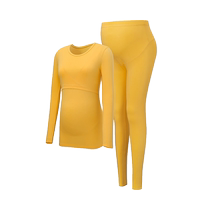 Yushan Maternity Autumn Clothes and Autumn Pants Set Postpartum Confinement Clothes Pregnancy Nursing Pajamas Autumn and Winter Warm Underwear Autumn Clothes