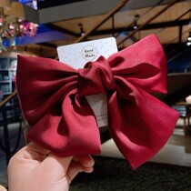 Girl Red Great Butterfly Knot Retro Hair Accessories 2021 Children Korean Edition Ornament Girl Korea High-end Princess Hair Clip