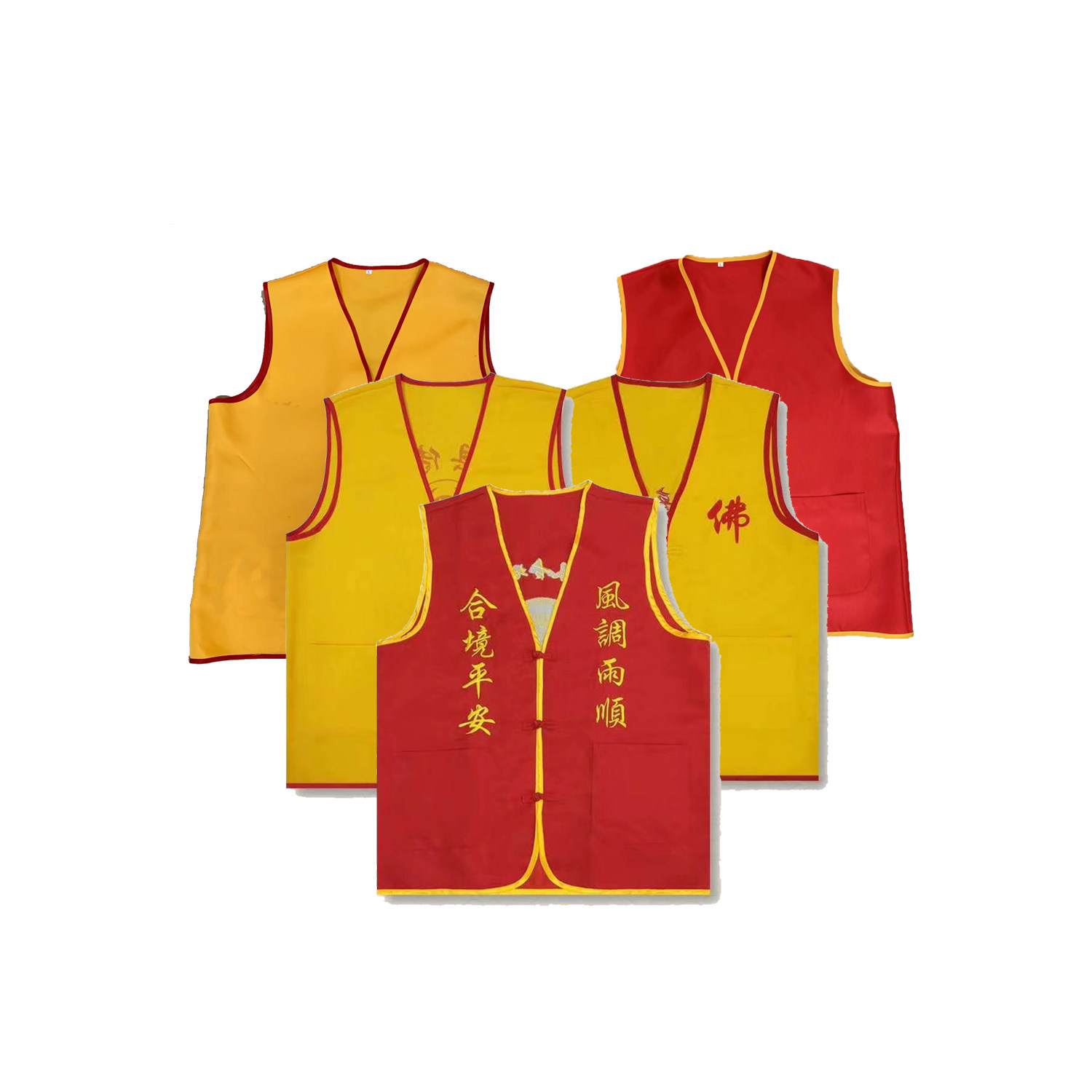 Pilgrim costumes into the incense vest dharma meeting into the incense group temple can be customized printing temple clothes vest with pockets