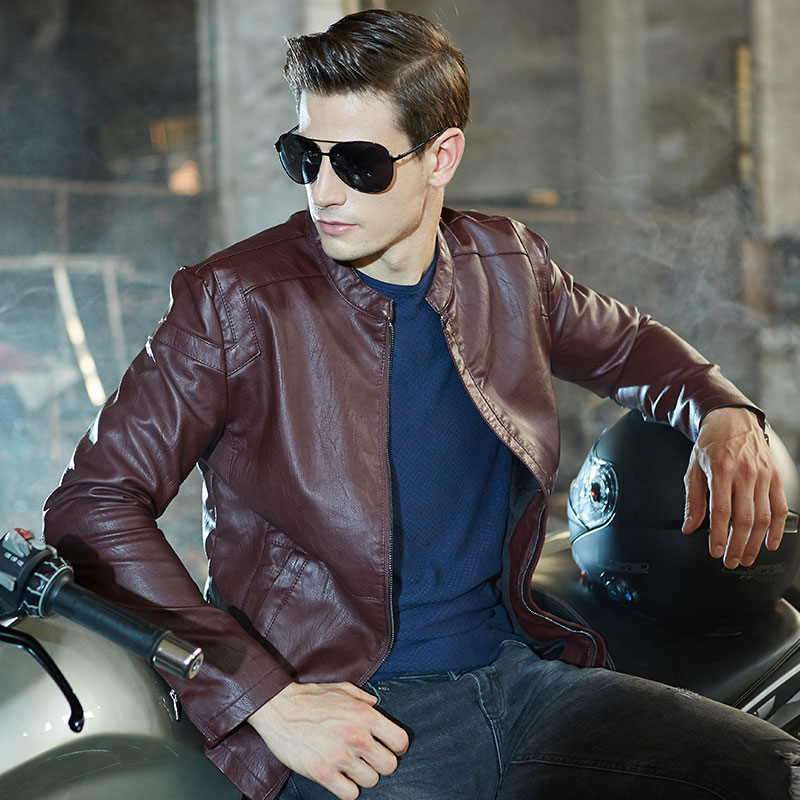 Men's leather clothes for the Han version Trend handsome 2020 autumn Winter New coat machine racing car clothes pick up missing leather jacket