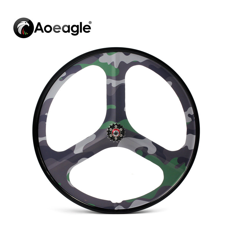 Aoeagle Eagle Magnesium Alloy Dead Fly Three-Knife Wheel Live Flying Road Bike 700C All-wheel Camouflate
