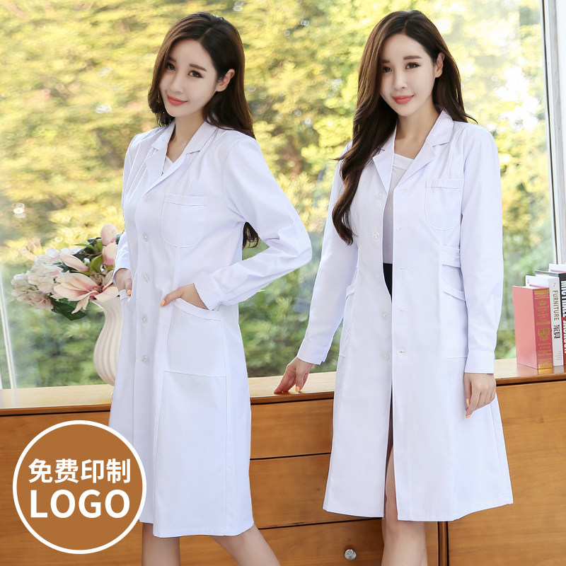 Nurse uniform Summer dress short sleeve women's hospital white coat Long sleeve Doctor taking room beauty salon work suit thin section