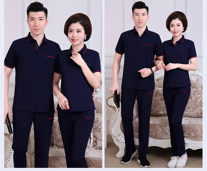 Đàn ông và phụ nữ trung niên mặc đồ thể thao giản dị phù hợp với mẹ và cha mùa hè chạy quần ngắn tay cho các cặp vợ chồng trung niên - Thể thao sau bộ đồ the thao nữ adidas