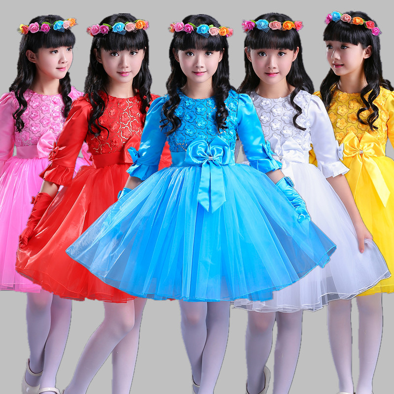girls princess ballet chorus dresses children performance dress girl