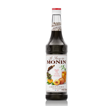 Monin Peach Tea Flavored Syrup in Glass Bottle 700ml Coffee Cocktail Juice Drink