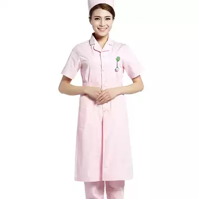 Pink up and down round double round neck nurse clothes winter clothes thick waist