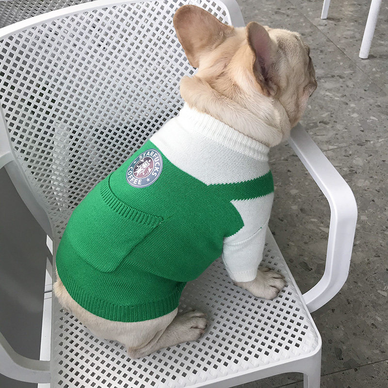 Netred red fight short body clothes fat dog clothes warm bullfights sweater lovely transformed into pet tide cards