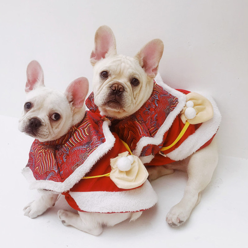 Special price net red dogs clothes winter clothes 8 Gothic dogs Baggies French bulldogs Heqing celebrate New Year's New Year's Chinatown