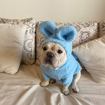 Fardou Dogs Clothes Autumn Winter Warm Rabbit Necropolis With Plush Cute Clothing Cotton Clothing Pet Coat Kitty Tide Card