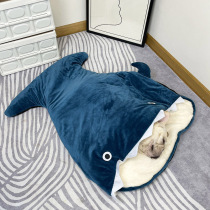 Dog nest winter anti-cold thick sleeping bag closed shark bag cat is nested in winter to warm dog socket cat cushion
