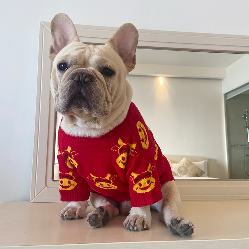 special offer dog sweater cow pattern warm