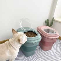 Foreign trade dog bucket storage bucket moisture dog food box sealing box large capacity foldable bucket pet storage bucket