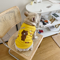 ins wind dog kitty cat pets clothes cute vest thin section spring summer fascia snow nai teddy bib bear puppies