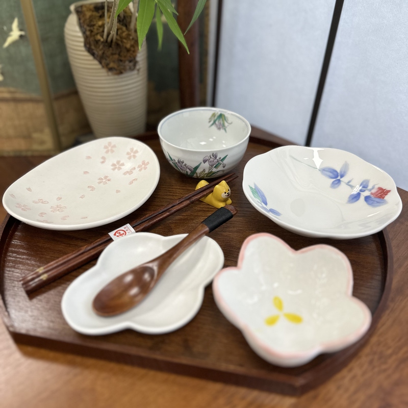Cute Chinese-Style Niche Retro Restaurant-Style Japanese Single-Serving Set, Separate Serving Set, Coffee Bowl and Plate Combination