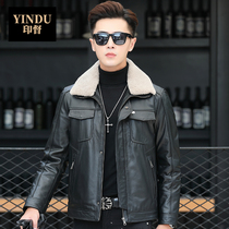 Haining Winter Head Cover Feather Dress Men Can Take Lamb Hairy Link Hairy Hay