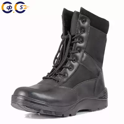 Canvas breathable special training combat boots Mesh high barrel training boots Security shoes Tactical boots Mountaineering boots Military boots