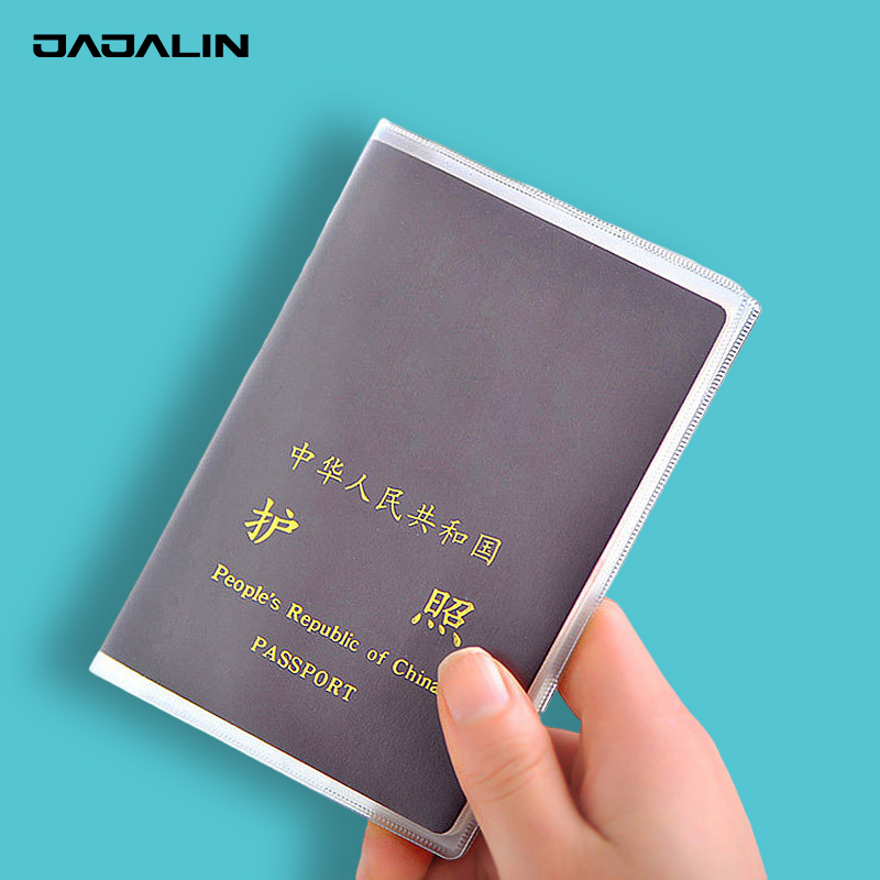 JAJALIN transparent passport cover matte short protective cover Passport shell ID cover thickened anti-dust