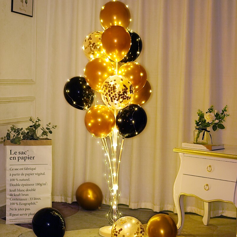 Birthday party arrangement decoration balloon girl treasure scene boy venue party children's column floating light