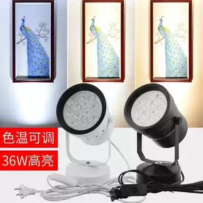 One lamp adjustable double three color temperature wedding spotlight wedding buried light road guide light wedding projection light can be connected Series Spotlight