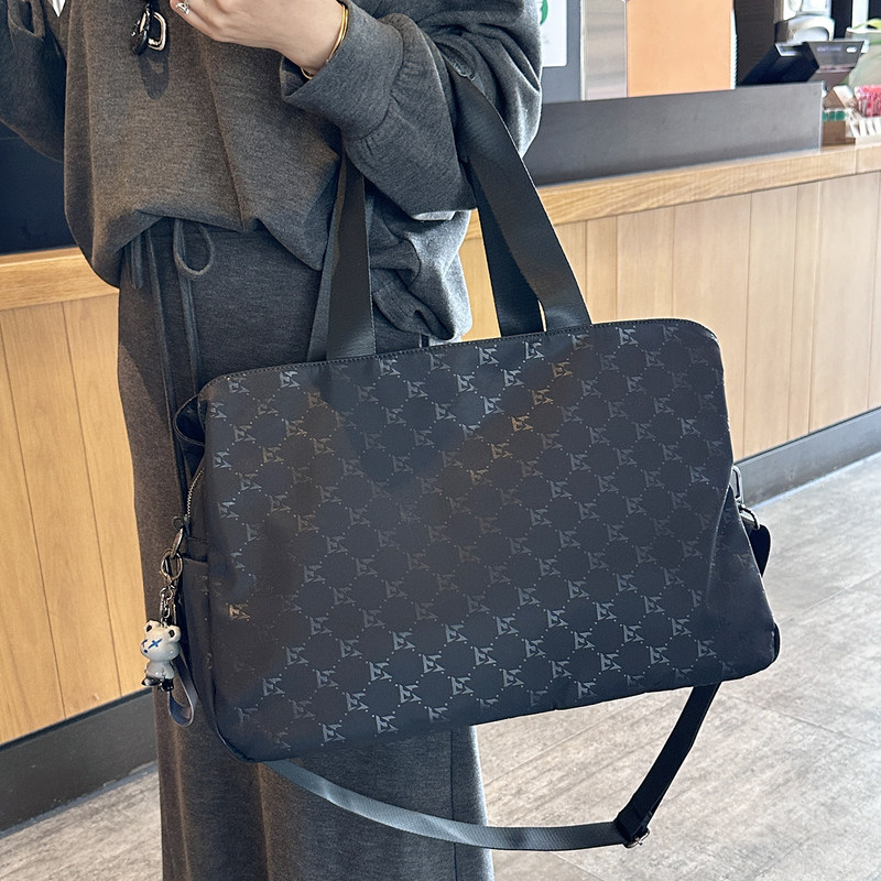 Hong Kong 2026 New Oxford Cloth Printed Handbag, Water-Repellent, Multi-Pocket, Single Shoulder, Crossbody, Large Capacity Tote Bag