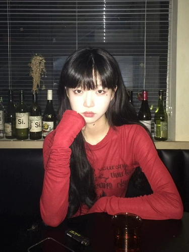 Красный осенний базовый приятный телу приталенный короткий лонгслив, в американском стиле, в обтяжку