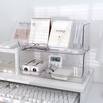 Dormitory desktop storage box can be superimposed cosmetics makeup storage rack transparent acrylic storage rack storage rack