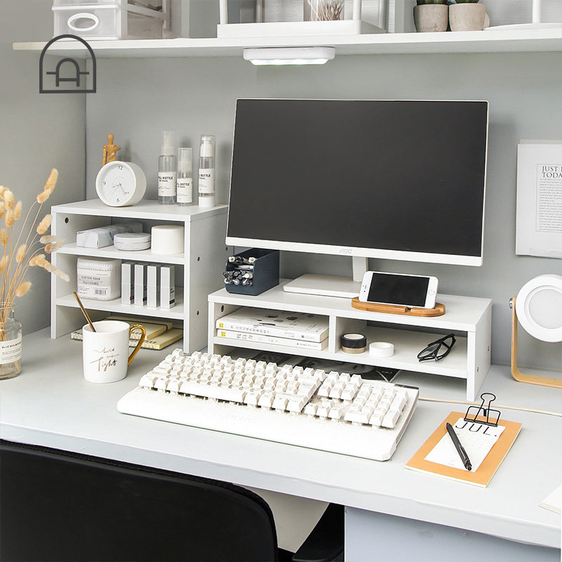 Dorm Desktop University Dormitory Desktop Multilayer Shelve Display Notebook Computer Increase Overhead Storage Finishing Rack