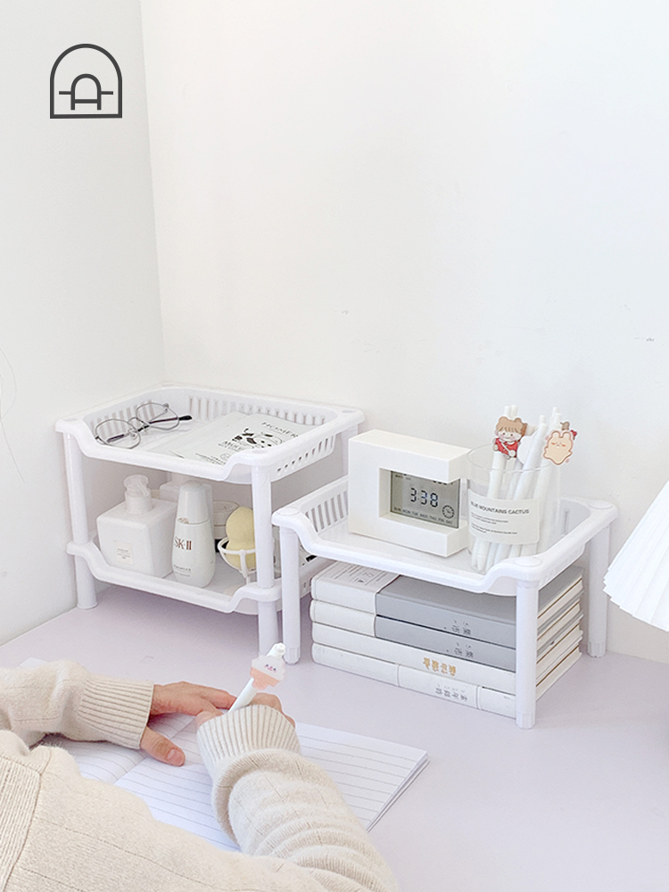 Dongha table Desktop shelf Desk storage box Multi-layer dormitory desk bookshelf storage table small shelf