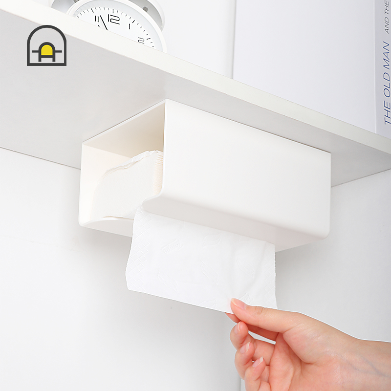Donha Dormitory Groceries Creativity Free Punch Paper Towels Box Integral Cabinet Paper Towels Collection Boxes Sticky Paper Towels Hygiene Paper Boxes