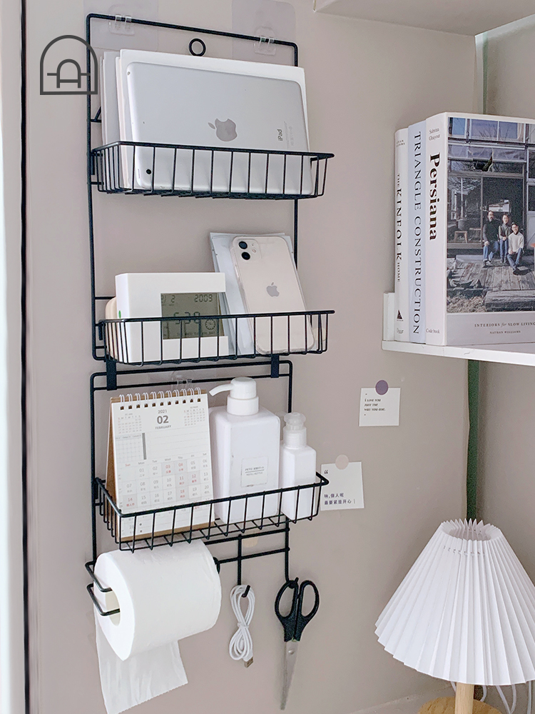 Dongha wall shelf Punch-free wall hanger Dormitory bed storage artifact Bed hanging wall hanging shelf