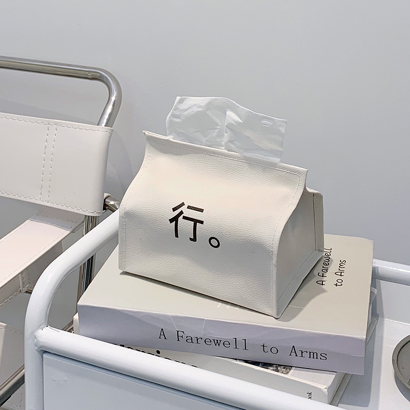 Dongha personality pu tissue box desktop cortex creative tissue suite toilet drawing box in car