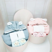 Hộp quà sơ sinh cho bé sơ sinh mùa đông cho bé áo khoác cotton dày jumpsuit hafu quà trăng rằm đồ sơ sinh bé gái