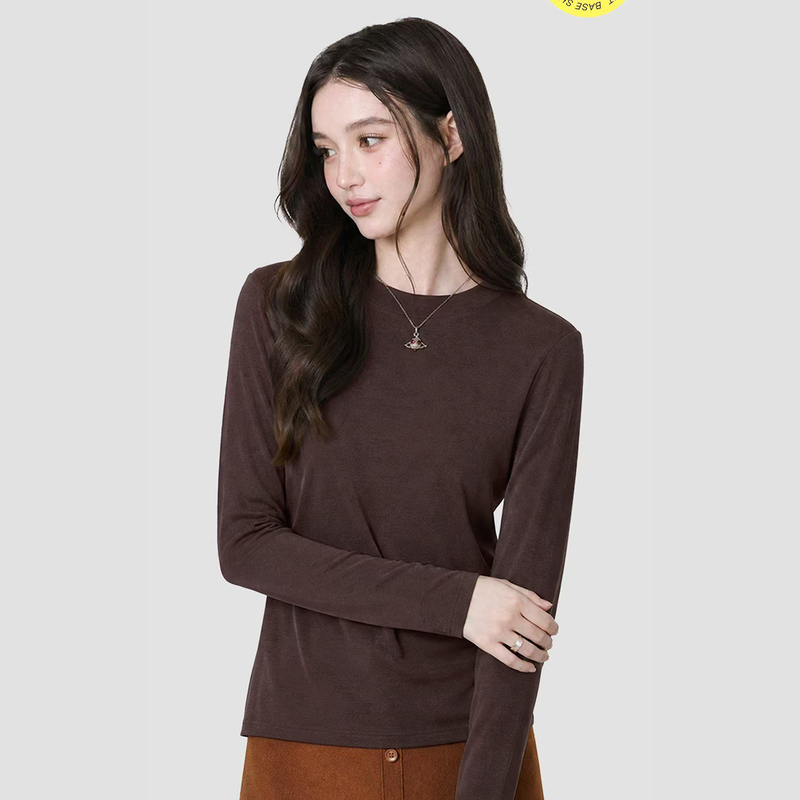 Autumn and Winter New Style Meina Shudan Soft and Smooth Half-High Collar T-Shirt Long-Sleeve Ultra-Thin Cashmere All-Season Base Layer Shirt 5508 Autumn and Winter New Style Meina Shudan Soft and Smooth Half-High Collar T-Shirt Long-Sleeve Ultra-Thin Cashmere All-Season Base Layer Shirt 5508